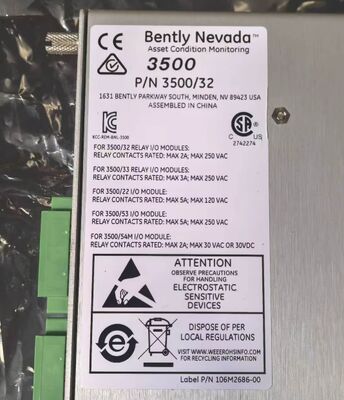 125720-02 Bently Nevada 3500 4-kanałowy moduł przekaźnika pełnej wysokości z logiką napędu alarmowego